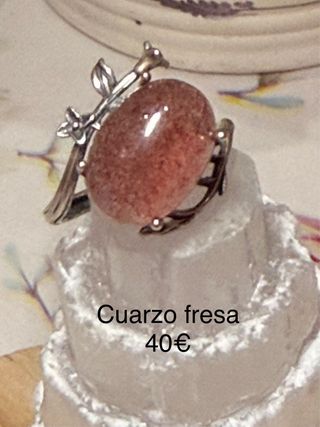 Anillos minerales naturales Plata 925 ajusajustabl