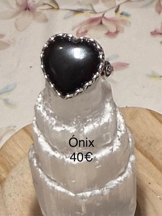 Anillos minerales naturales Plata 925 ajusajustabl