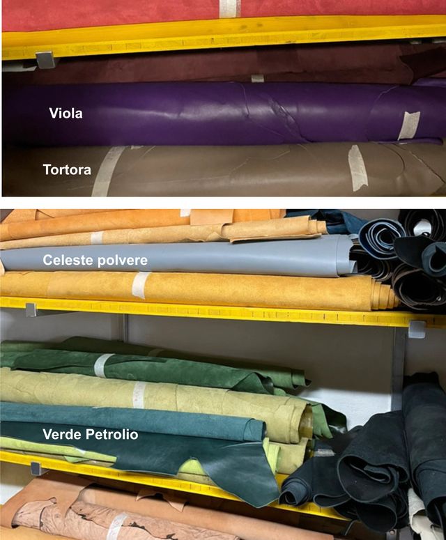 Ritagli in pelle diversi colori