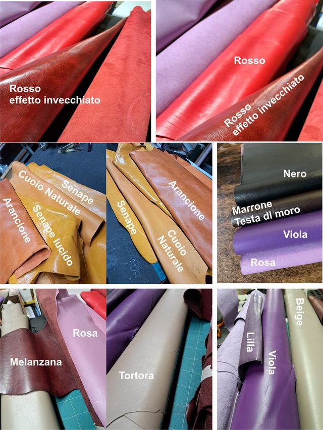 Ritagli in pelle diversi colori