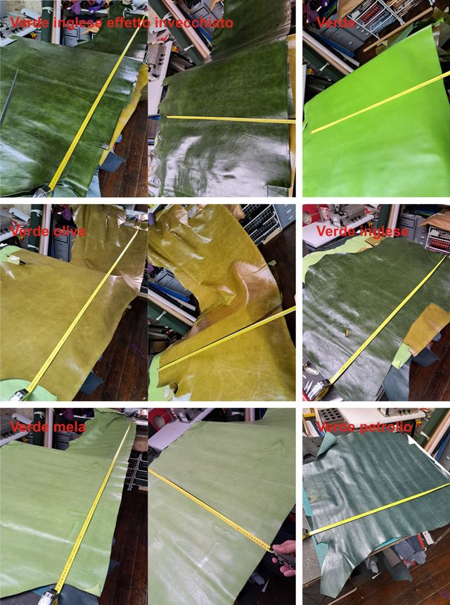 Ritagli in pelle diversi colori