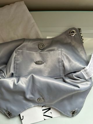 Bolso Zara fiesta plateado