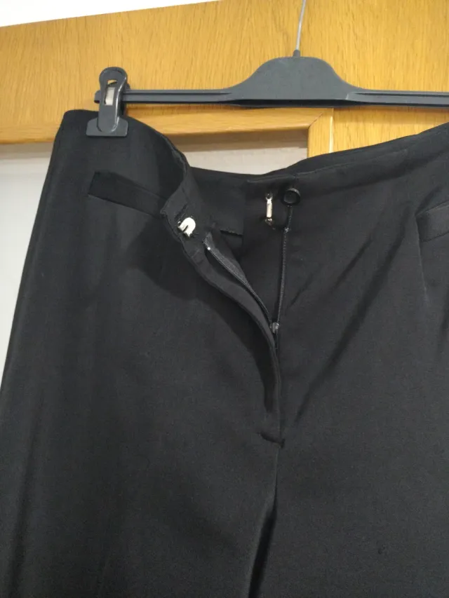 Pantalón recto vestir negro