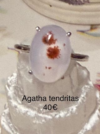 Anillos Plata 925 minerales naturales ajustable