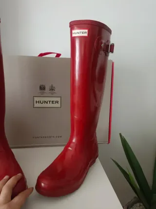 Botas de agua Hunter altas rojas