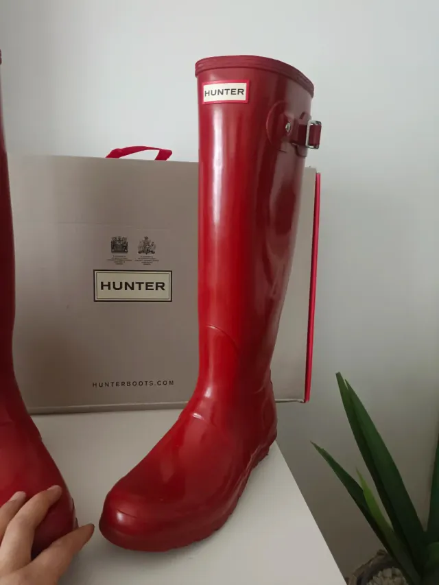 Botas de agua Hunter altas rojas