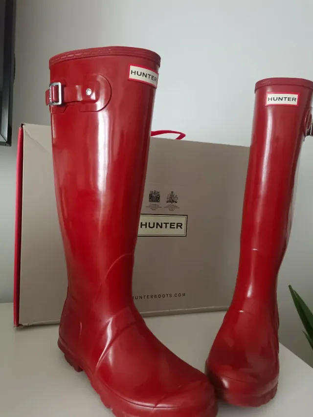 Botas de agua Hunter altas rojas