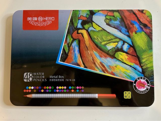 Caja 48 Lápices Acuarelables HERO Metal
