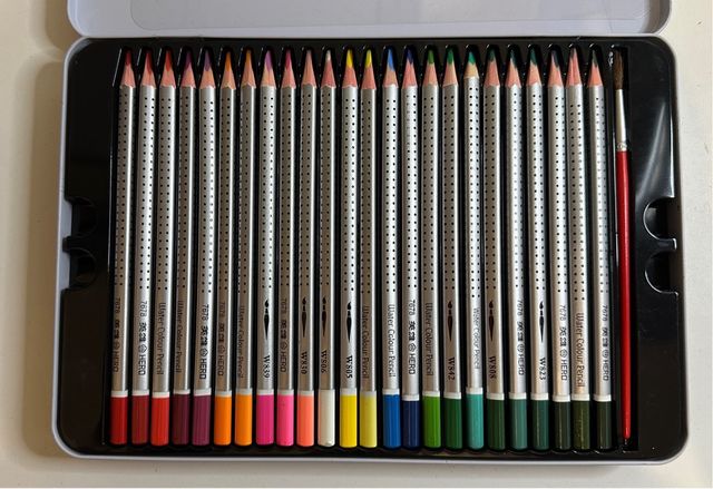 Caja 48 Lápices Acuarelables HERO Metal