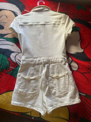 Mono vaquero blanco manga corta