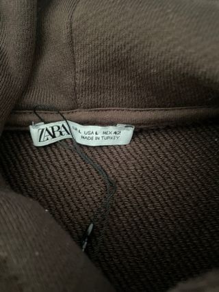 Sudadera Zara Marrón con Logo