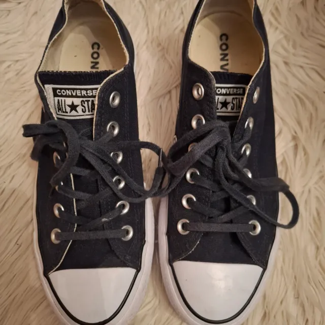 Converse All Star negras plataforma