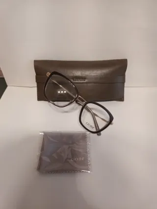 Montura gafas Cione mujer dorada y marrón