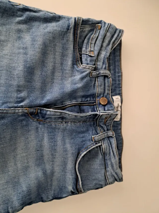 Jeans Mango Talla 36 Azul y Negro