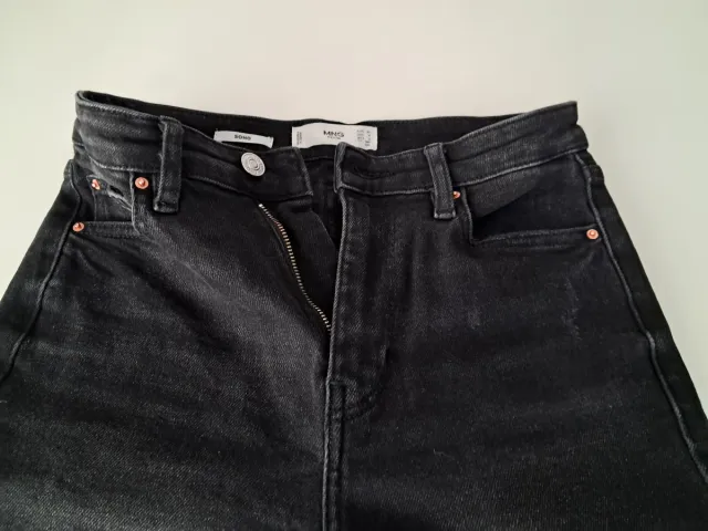 Jeans Mango Talla 36 Azul y Negro