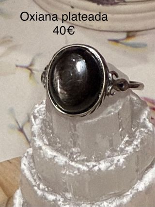 Anillos Plata 925 minerales naturales Ajustables