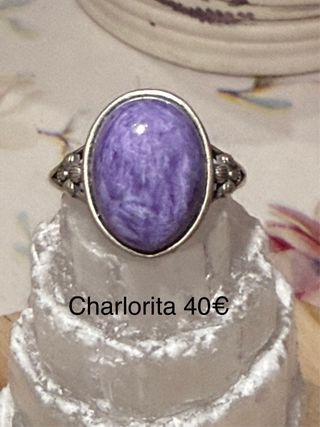 Anillos Plata 925 minerales naturales Ajustables