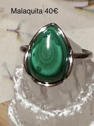 Anillos Plata 925 minerales naturales Ajustables