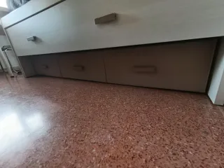 Cama nido beige con cajones + colchón