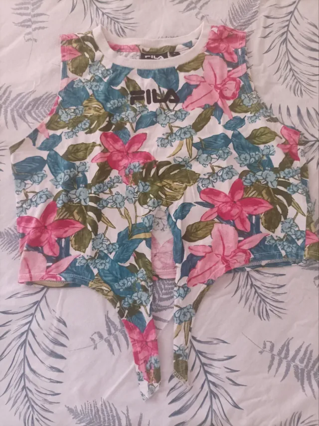 Top corto Fila floral