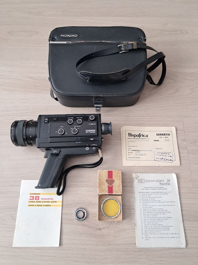 Cámara Super 8 Chinon 877. Funcionando. Años 70.