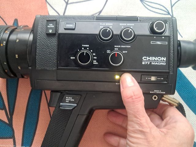 Cámara Super 8 Chinon 877. Funcionando. Años 70.