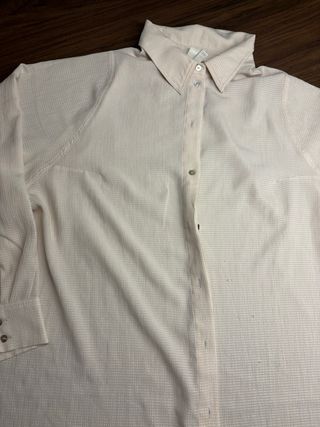 Camisa larga beige talla única
