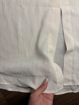 Camisa larga beige talla única