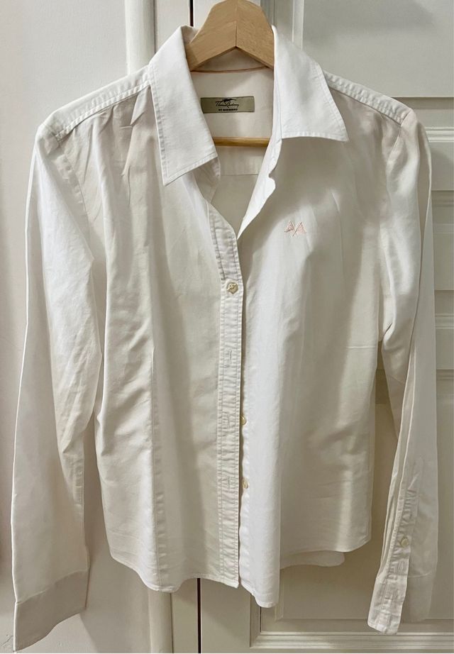 Camisa Thomas Burberry Blanca Mujer talla L