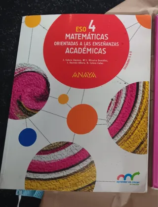2 libros de 4 de la ESO