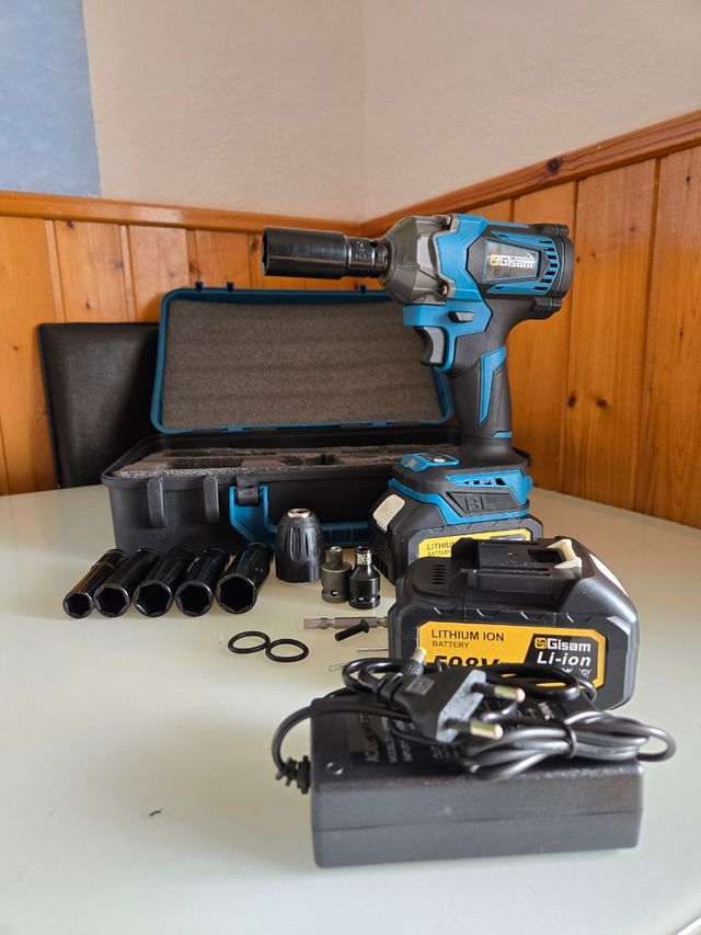 1200n.m llave de Impacto inalámbrica con maletín