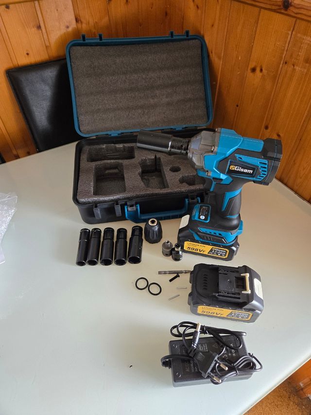 1200n.m llave de Impacto inalámbrica con maletín