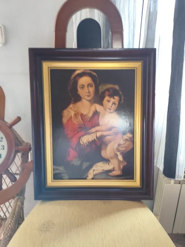 Cuadro religioso Virgen y Niño