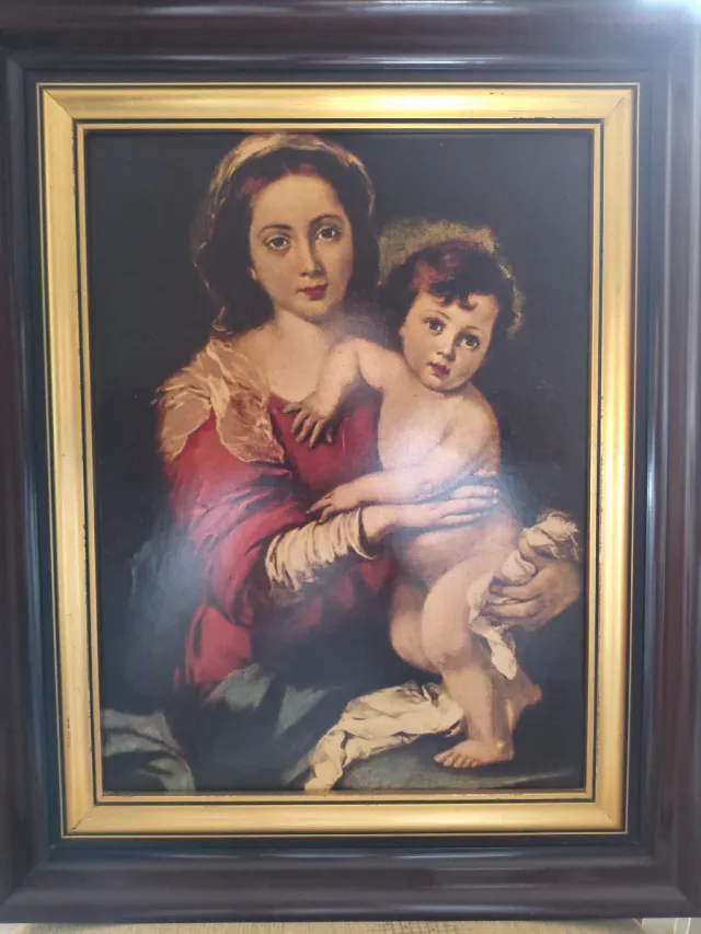 Cuadro religioso Virgen y Niño