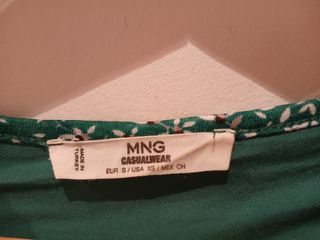 Blusa Mango flores verde