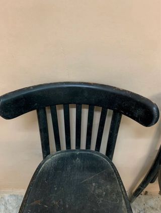 2 Sillas Vintage Madera Negras