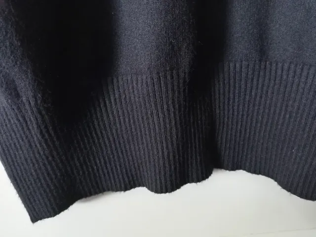 Vestido de punto rayas blanco y negro