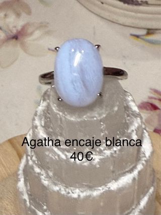 Anillos Plata 925 minerales naturales Ajustables