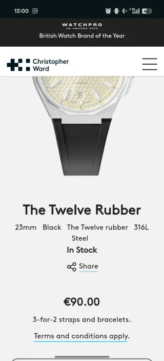 Correa Christopher Ward The Twelve 36  / 38mm