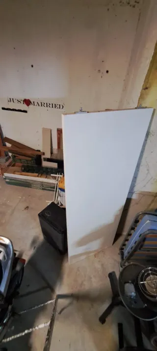 Puerta corredera blanca