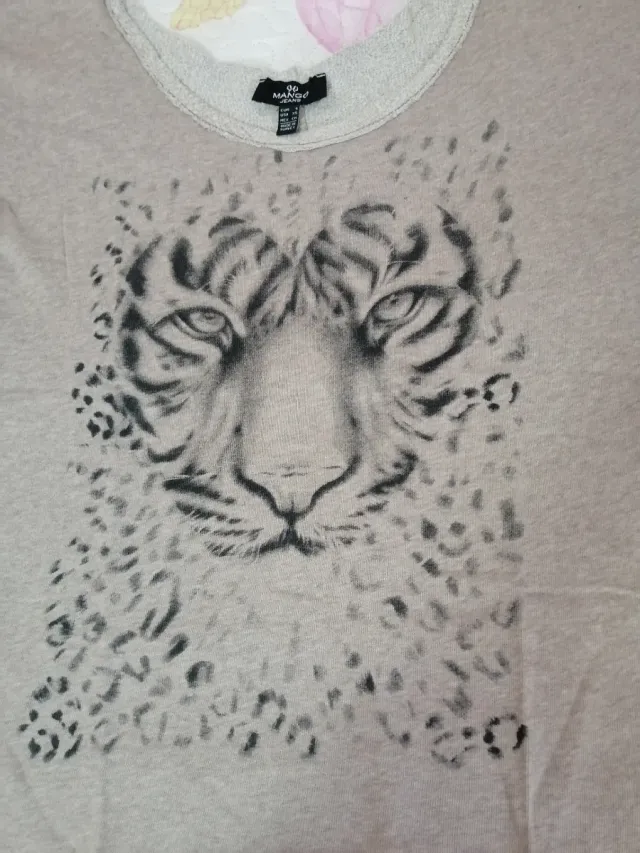 Sudadera estampado tigre frontal