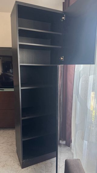 Mueble estantería comedor negro/gris