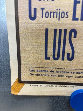 Cartel Toros Valencia 19 Julio 1970