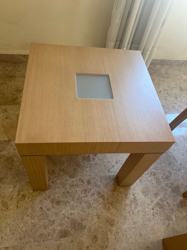 Mesa de centro madera y cristal