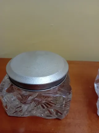 Juego tocador cristal tallado