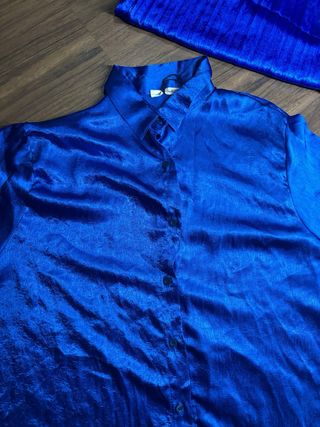 Conjunto camisa y pantalón azul