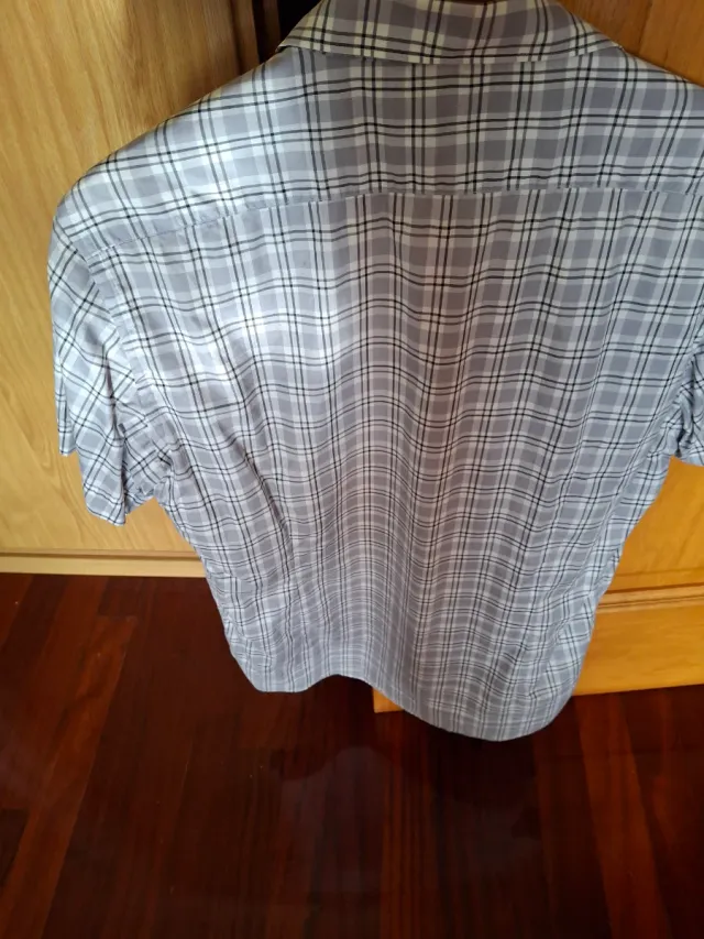 Camisa Sfera cuadros gris y blanco Talla M