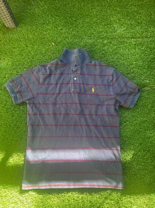 camiseta Ralph Lauren rayas azul y rojo