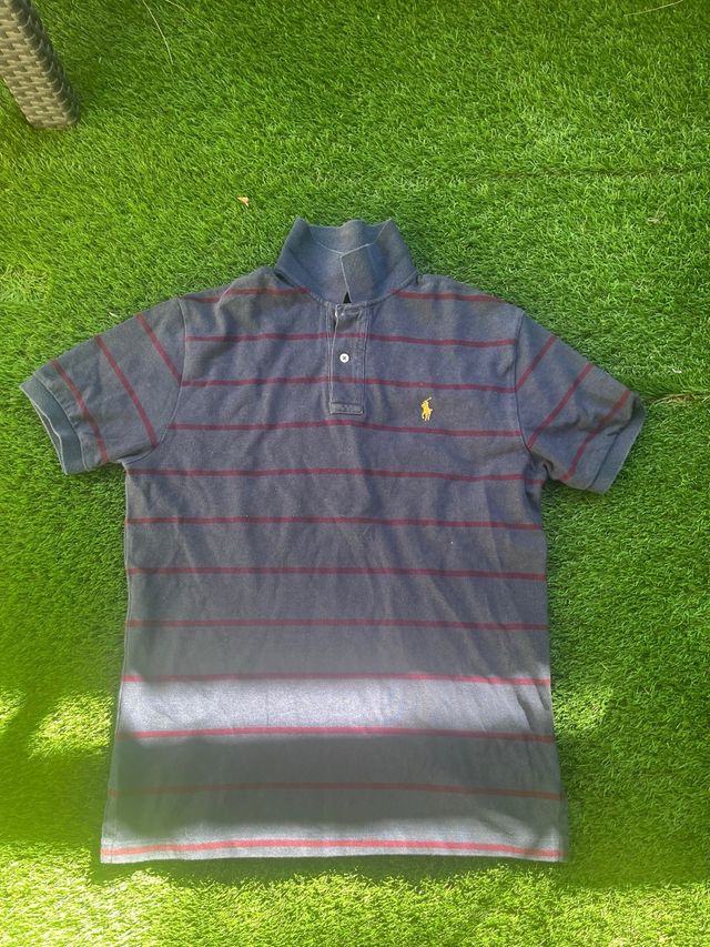 camiseta Ralph Lauren rayas azul y rojo
