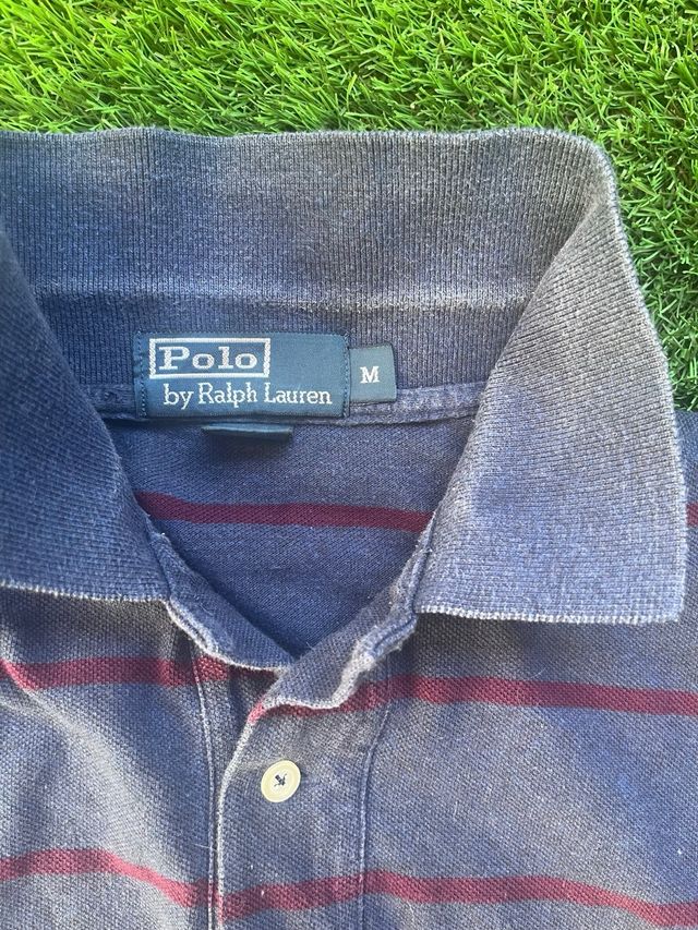 camiseta Ralph Lauren rayas azul y rojo